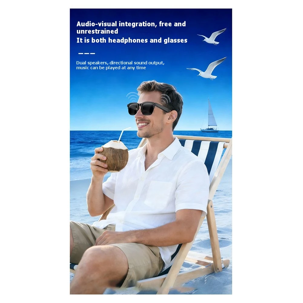 

Умные очки с ИИ и стабильной производительностью: Bluetooth, HIFI-музыка, распознавание фото, ИИ-перевод, двойные динамики. Солнцезащитные очки для мужчин и женщин.