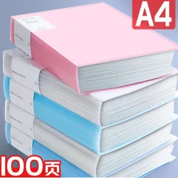 Carpeta de presupuesto de plástico A4, carpetas de archivos para documentos, productos de archivo de 60/100 páginas, suministros de oficina, organizador de papelería de escritorio