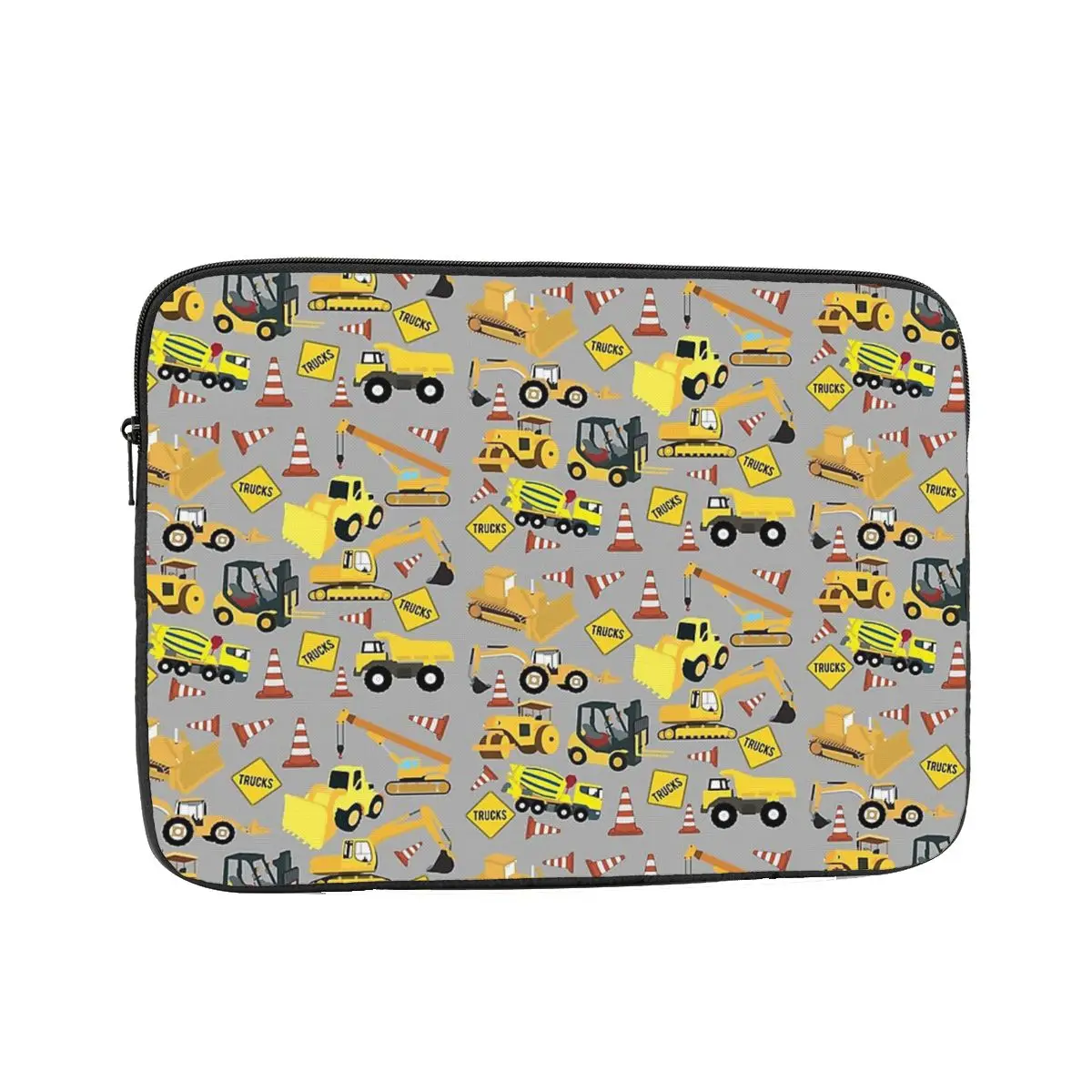 Construction Trucks Party Excavator, Dump Truck Notebook Laptop Bag Case Pouch 10 12 13 15 17 Inch Tablet Shockproof Case Bag