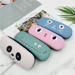 Painted Children's Eyeglasses Case Portable Iron Cute Myopia Sunglasses Case Eyewear Box with Cleaning Cloth Gift