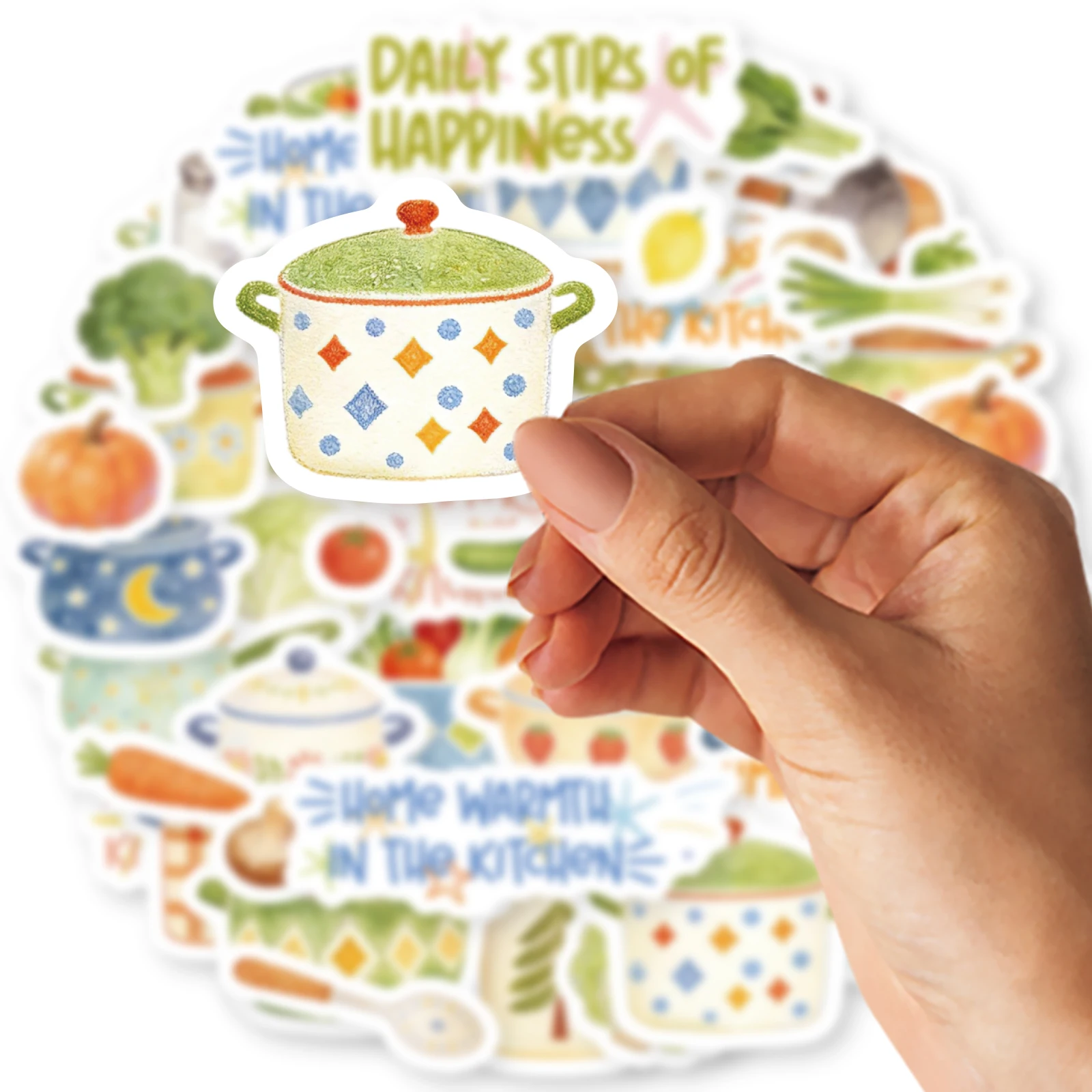 Etori Life Kitchen Daily Utensils and Ingredients Washi Tape 50Mm×2M Healing Watercolor Kitchen Theme Decorative Tape Suitable for Laptops, Suitcases, Guitars, Water Bottles, Pencil Cases, Bicycles, Scrapbooking Supplies, Office Decoration Accessories, Art Aesthetics, DIY Crafts, Creative Stickers, Baking Sealing, Birthday and Holiday Gifts, School Supplies, Back-To-School Season view 3