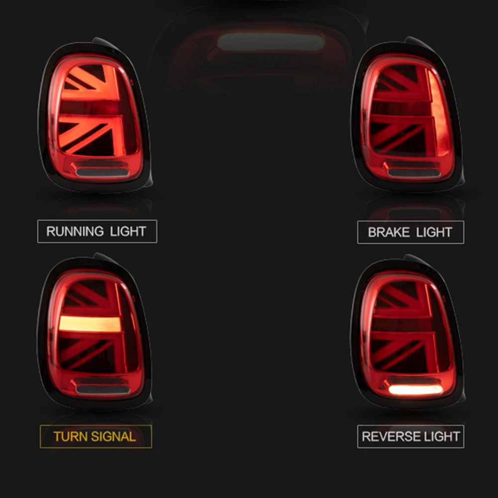 Ensemble de feux arrière de voiture à LED, feu arrière de style Union Jack, BMW Mini Cooper F55, F56, F57, LCI 2014-2019