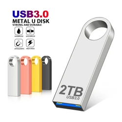 Super USB 3.0 Metal Pen Drive, USB Flash Drives, Pendrive de alta velocidade, 1TB Cle, 512G, Memory Stick SSD portátil, frete grátis