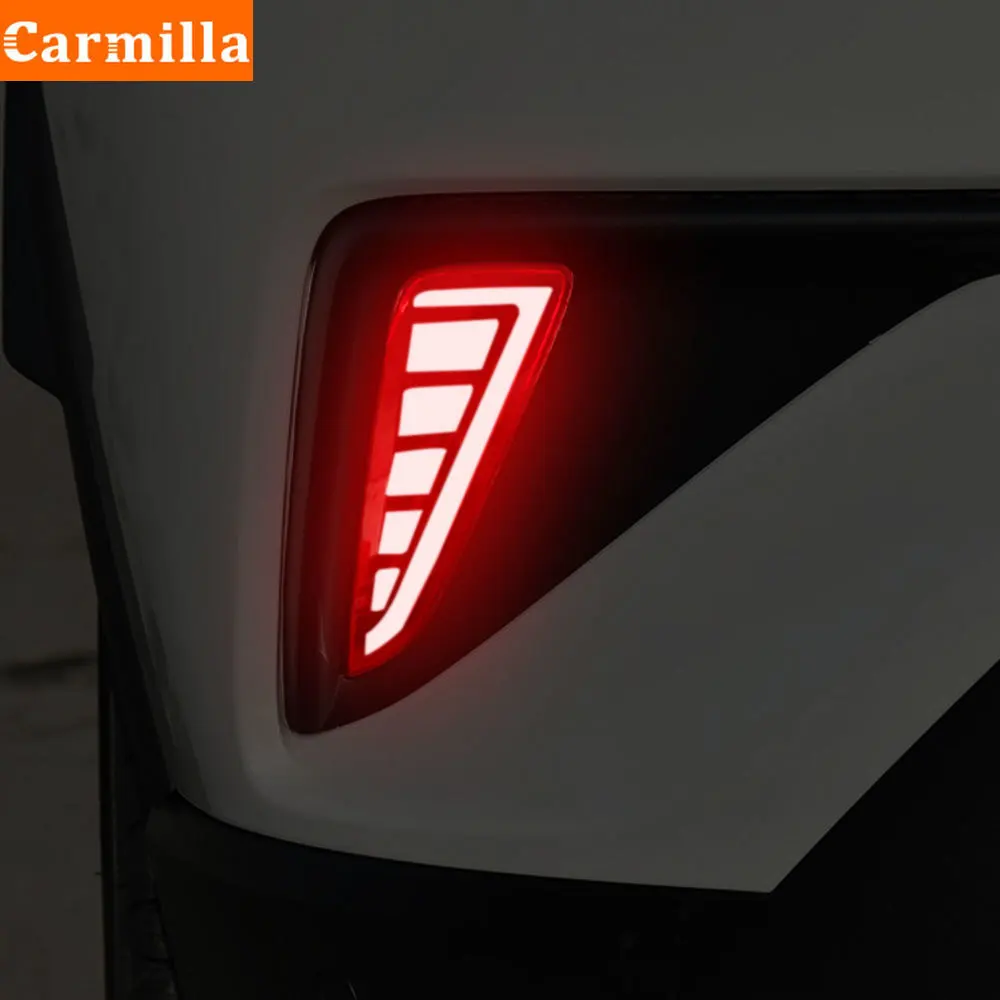 

Carmilla 2Pcs/Set Led Multi-functions Car Rear Bumper Lights Brake Driving for Toyota C-HR CHR 2016 2017 2018 2019 2020 Modify