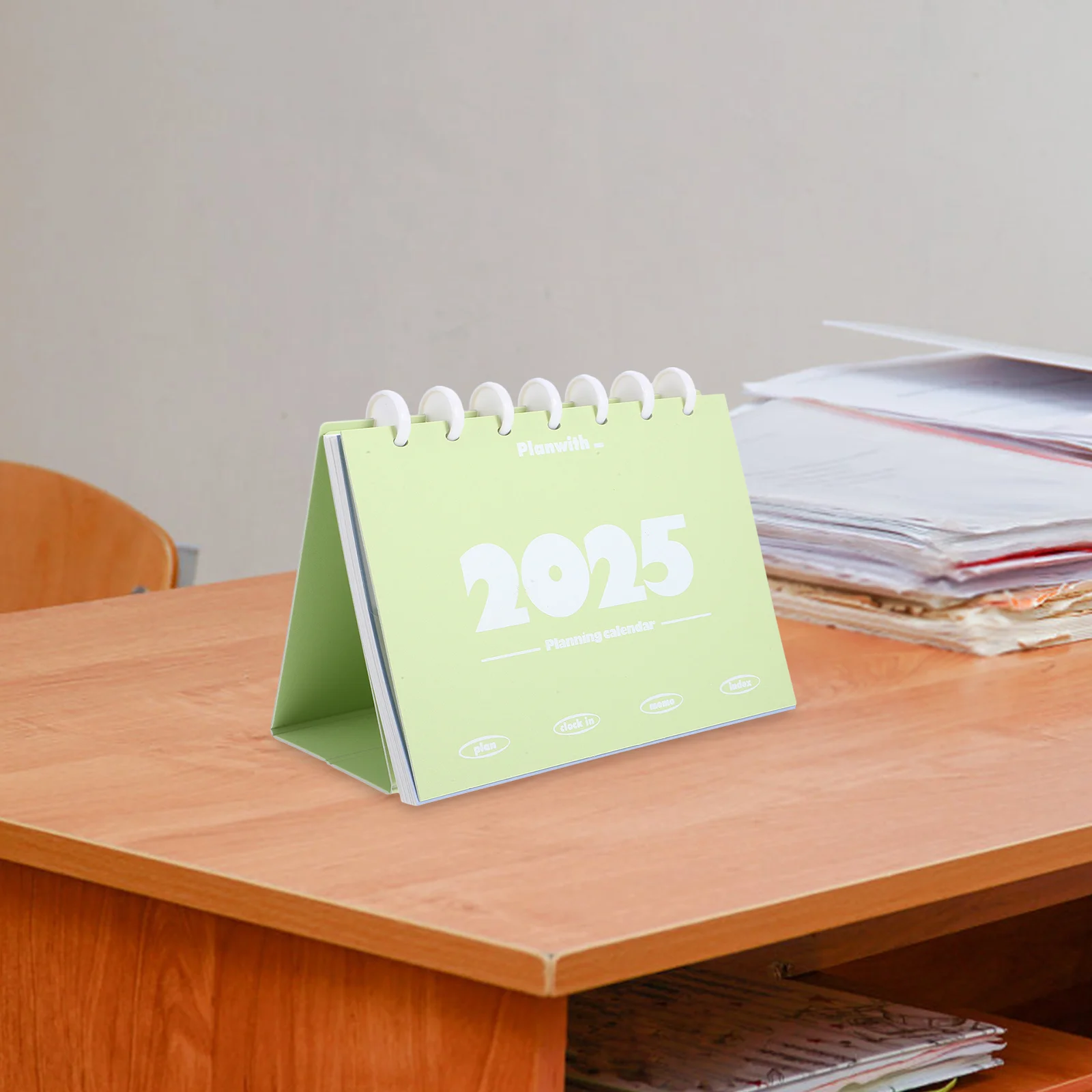 Calendario da tavolo 2025 Mensile Flip Office Home Standing Desktop Pianificazione quotidiana Estetica portatile Decorativa Design unico