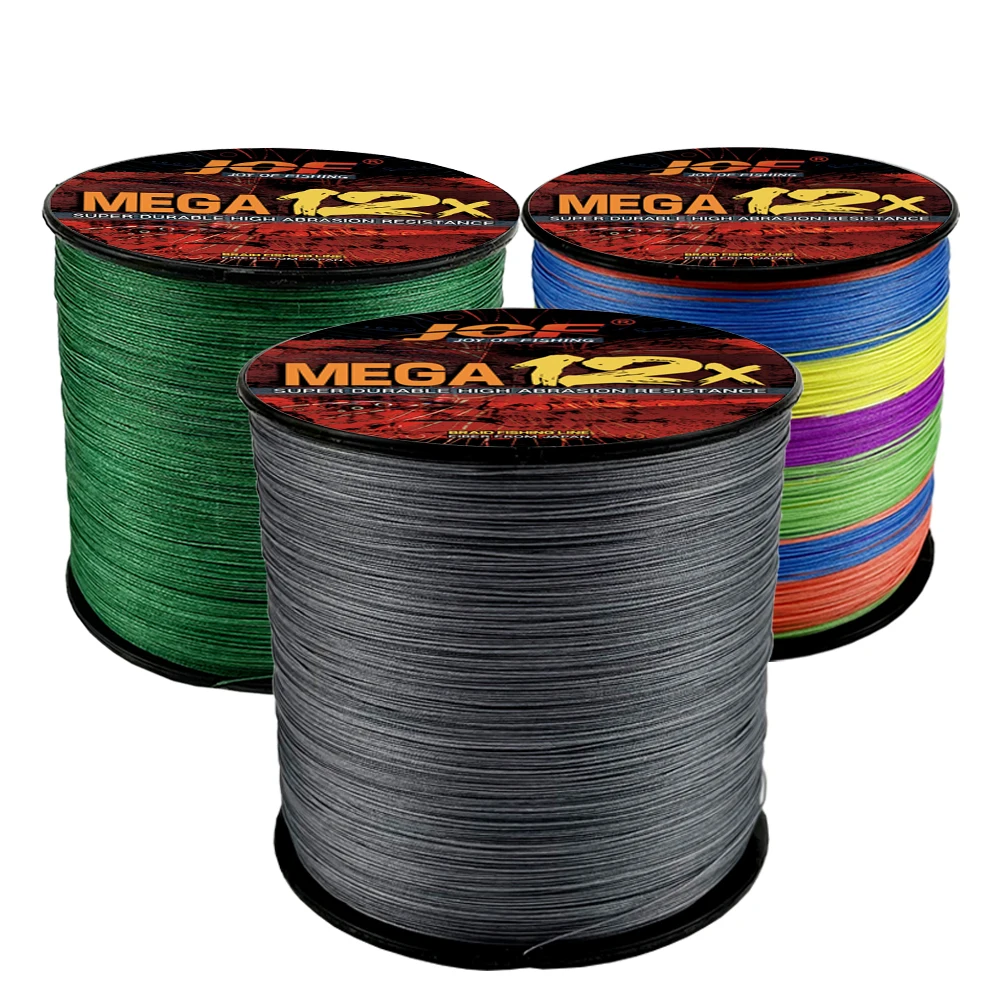 Braided Fishing Line 12 Strands Smooth Multifilament PE Fly Carp Wire 1000M Wear-resistant Woven Thread 25-120LBS for Carp Pesca