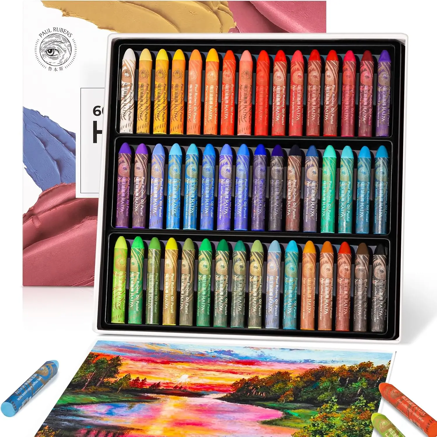 paul rubens oleo pastel giz conjunto 48 cores oleo pastel nao toxico consortavel para artistas estudantes e criancas etc de alta qualidade 01