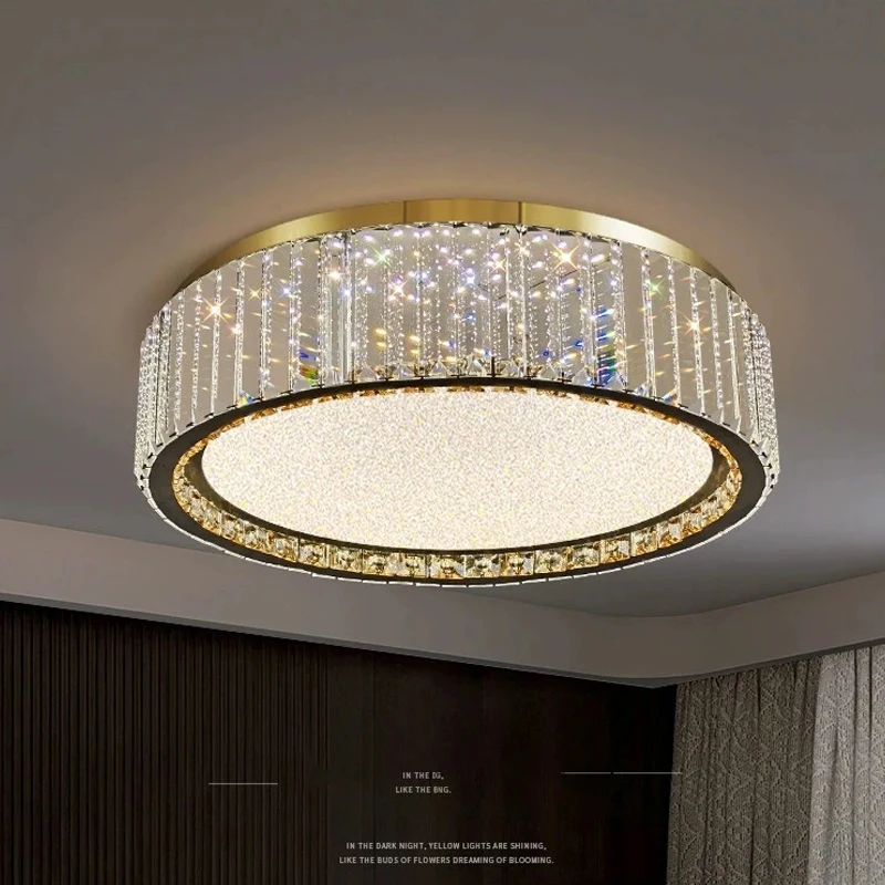 Light Luxury Babysbreath Crystal Ceiling Lamp Villa Bedroom Ceiling Light  For Living Room Dining Room Kitchen Home decoration