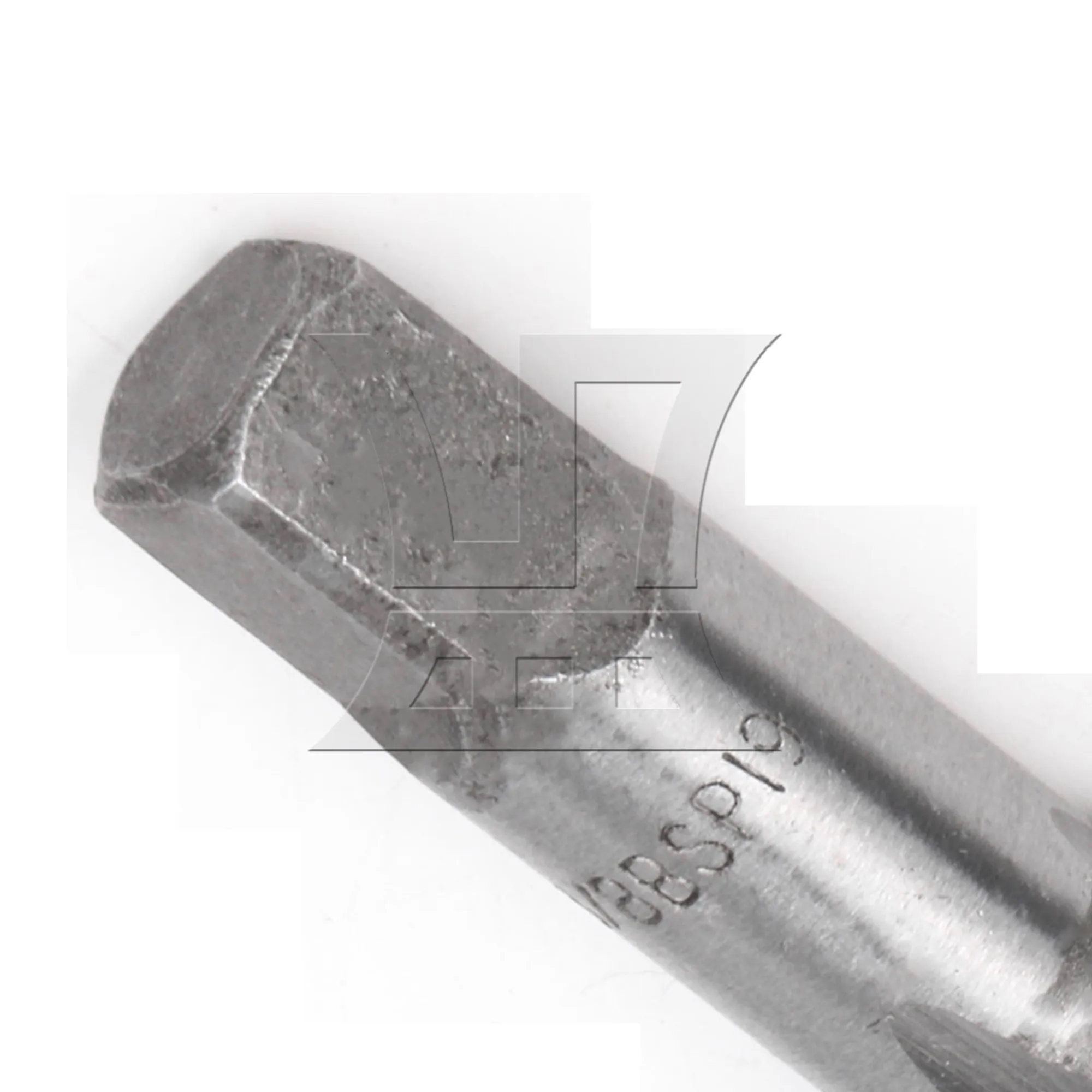 CNBTR 2 Pcs Bearing Steel Hand Tap Thread 3/8" BSP Round Shank w/ Square End