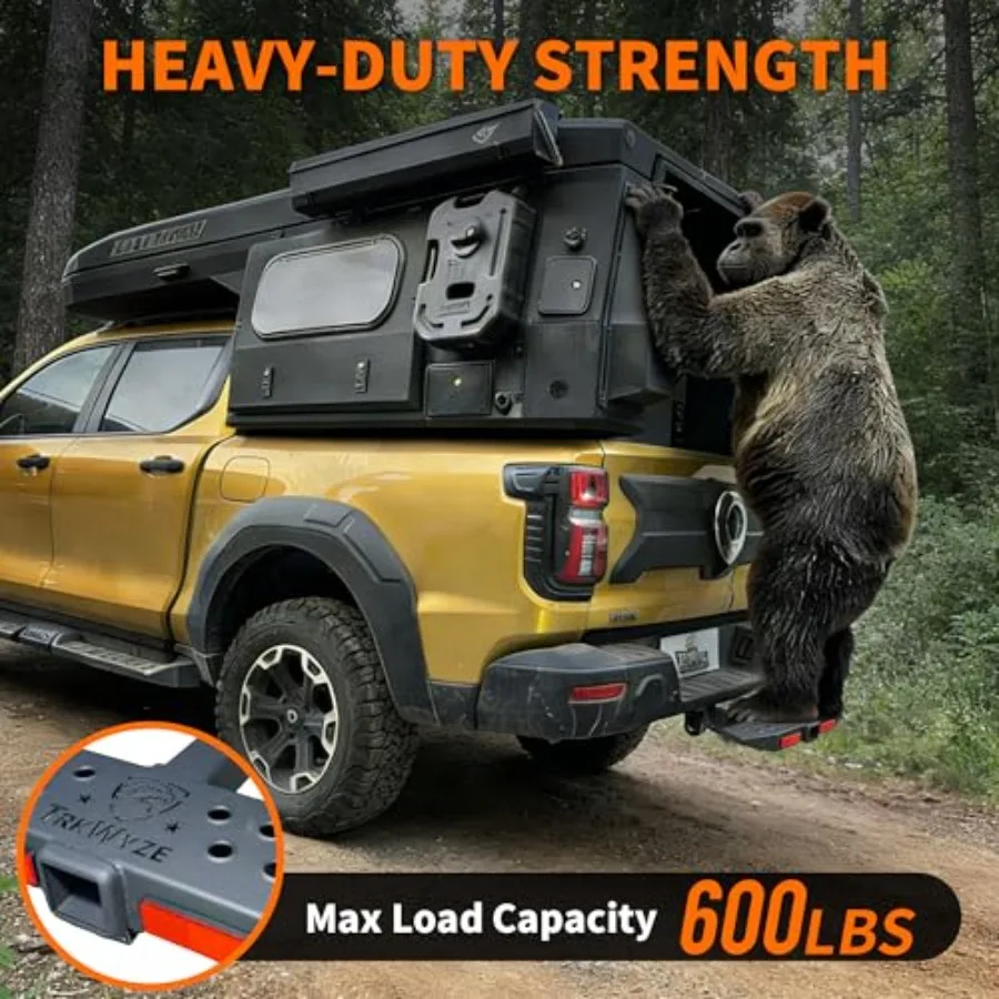 America 250 Edition 3-in-1 Hitch Step for trucks and SUVs, steel with black rust-resistant dual-layer finish, anti-slip X-large view 5