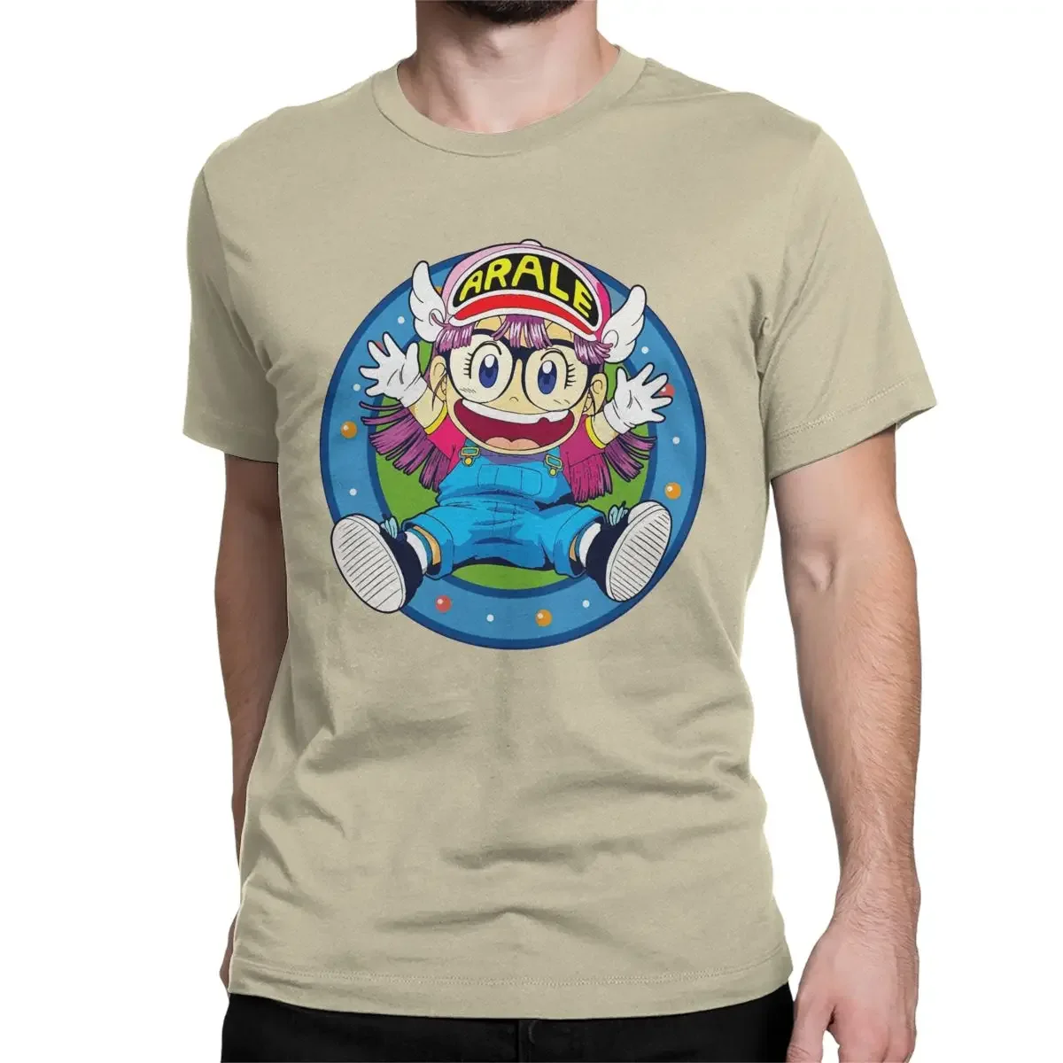 Fun Arale Norimaki Dr.Slump T-Shirt Men O Neck Cotton T Shirts Anime Short Sleeve Tees Plus Size Clothes