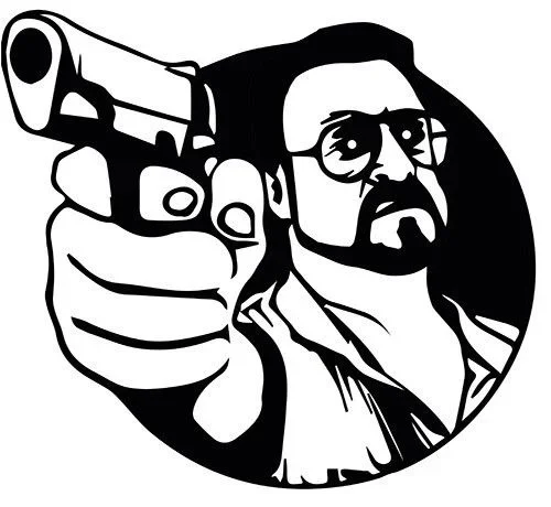 For The Big Lebowski sticker VINYL DECAL Walter Sobchak Joel and Ethan Coen  Dude Various Sizes