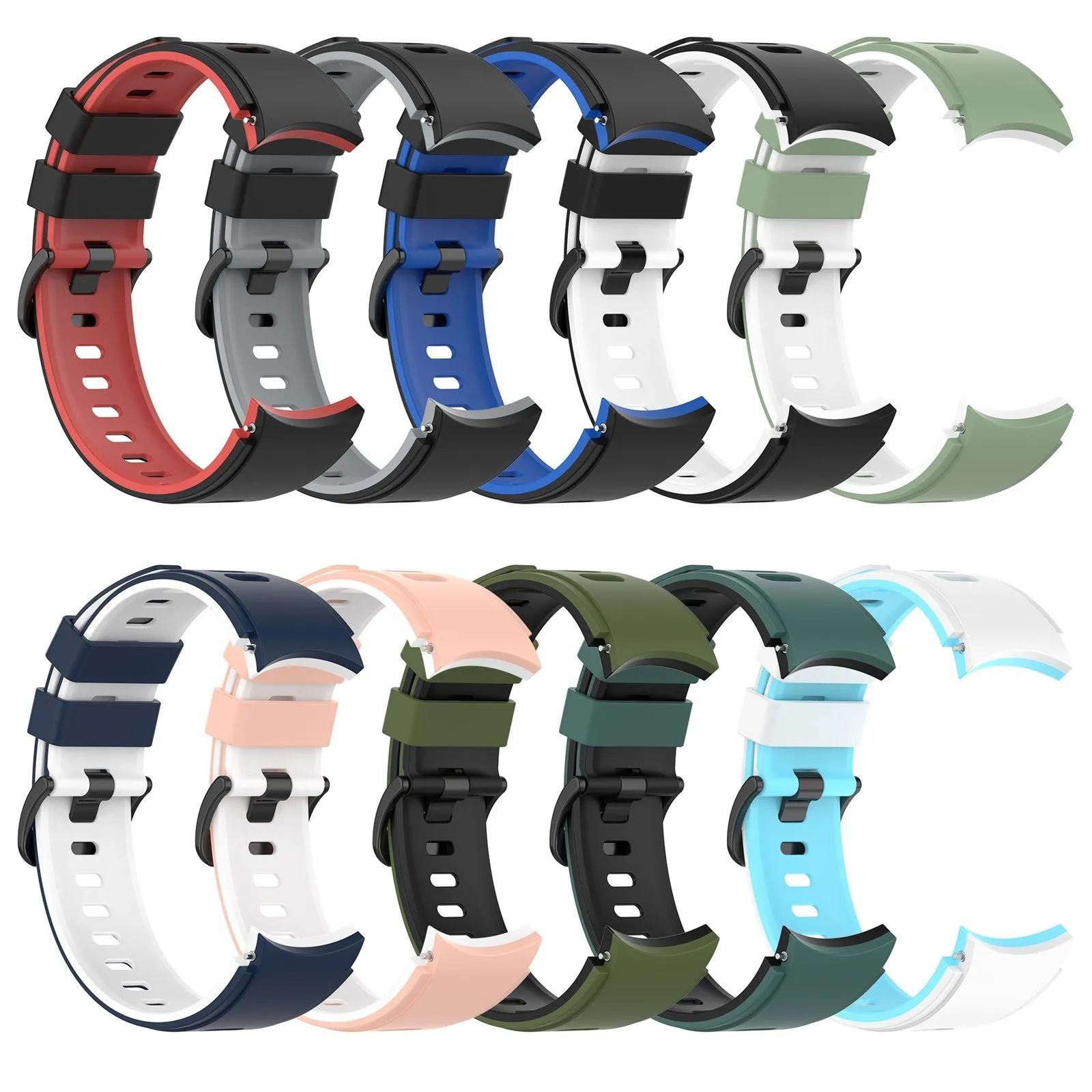 No Gaps Silicone sport band For Samsung Galaxy Watch 4 Classic 46mm 42mm Strap For Galaxy Watch4 44mm 40mm Wristband Bracelet