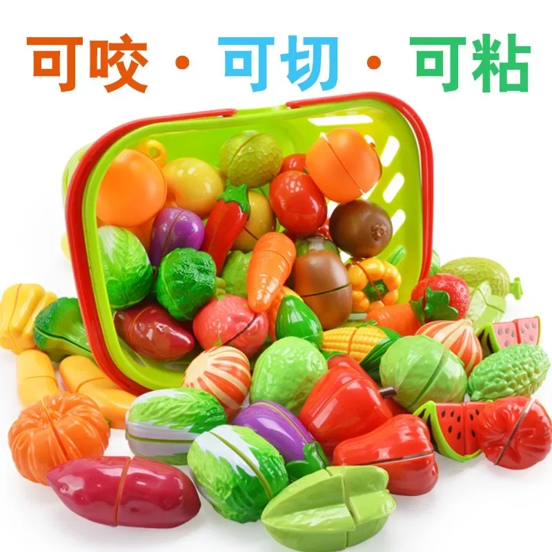 Children Pretend Goodies Play Simulated Kitchen Toys Plastic Cutting Food Kids Toy Object Cognition Boys Girl Birthday Gifts