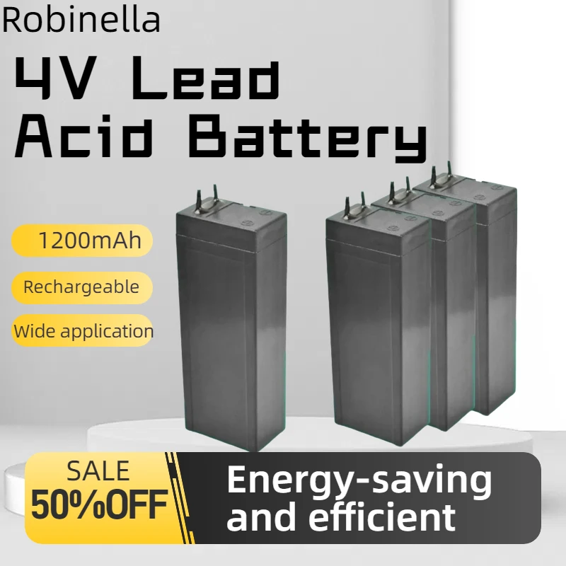 بطارية حمض الرصاص المختومة 4 فولت 1.2 أمبير للألعاب الكهربائية، مجموعة قطار السيارة بجهاز التحكم عن بعد، إضاءة LED للروبوت