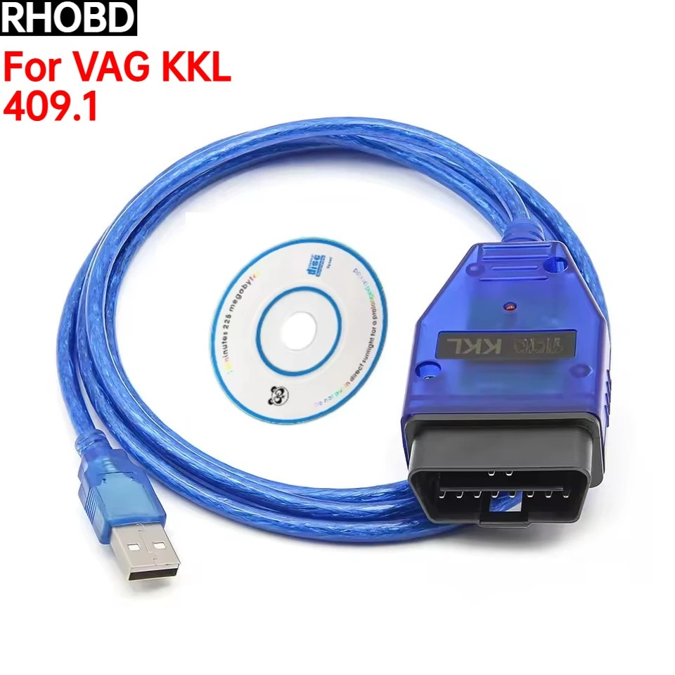 

NEW FOR VAG 409.1 KKL With CH340T OBD 2 OBD2 Car Diagnostic Interface Cable For VW/Audi/Skoda/Seat VCDS Auto Scanner Tool