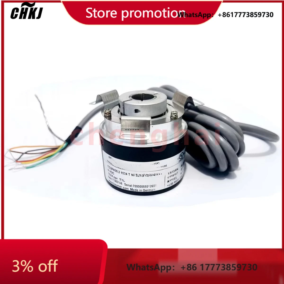 

CHKJ-2025NEWIncremental Rotary Encoder ITD2PH00.2 1024 P NI S21SG8E 14 IP65