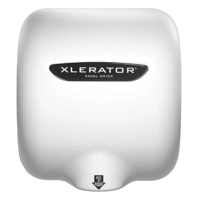 XLERATOR XL-BWX Automatic High Speed Hand Dryer with White Thermoset (BMC) Cover and 1.1 Noise Reduction Nozzle, 5.5 A, 277 V