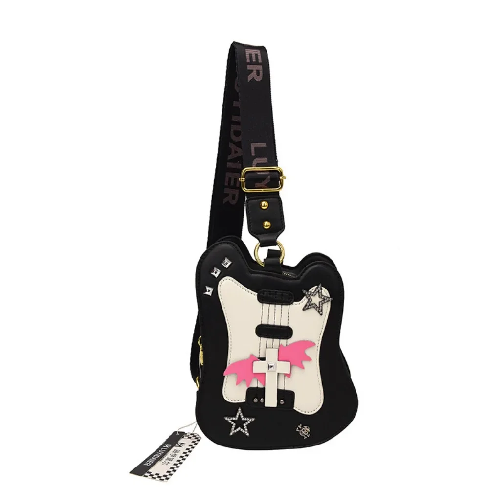 Personalized And Creative Women's Bag 2024 New Guitar Shaped Shoulder Bag Exquisite Design Girls Cute And Funny Crossbody Bags