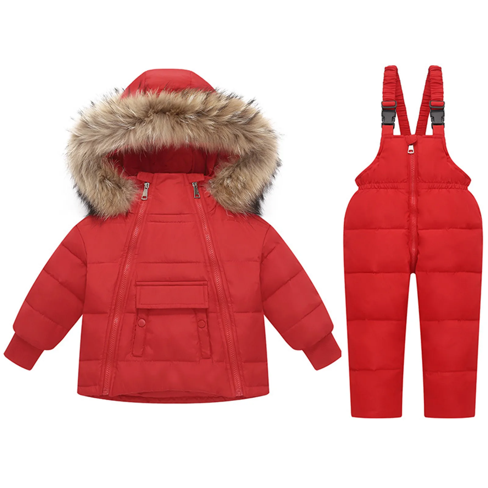 Baby Winter Down Jacket for Toddler Boys Girls Clothes Jumpsuit Children Clothing Set Thicken Warm Infant Snowsuit Kids 0-4Years