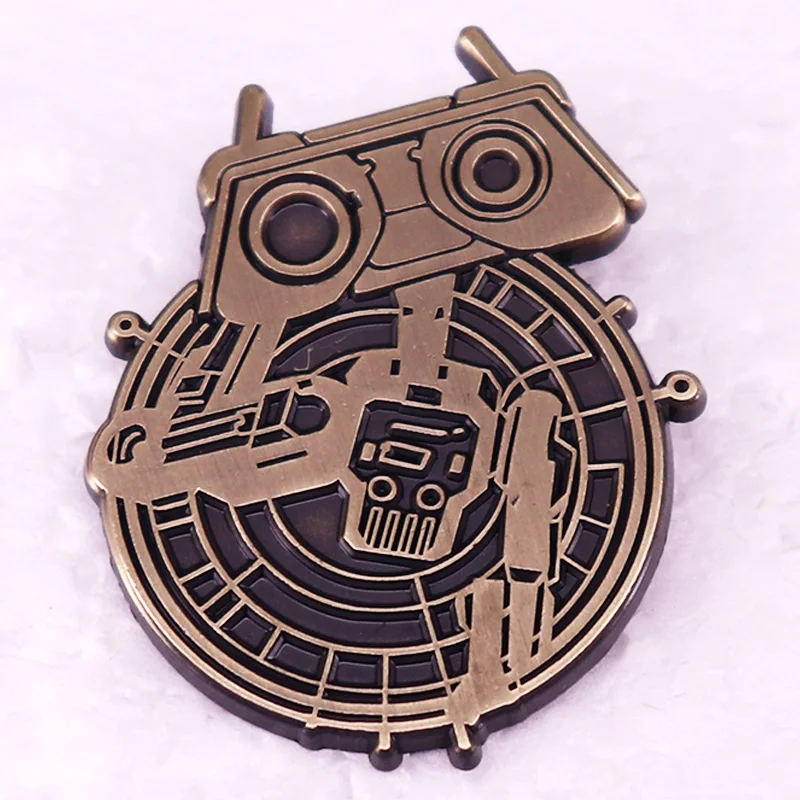 Sci-fi movie robot badge enamel Pins brooch vintage jewelry Accessories