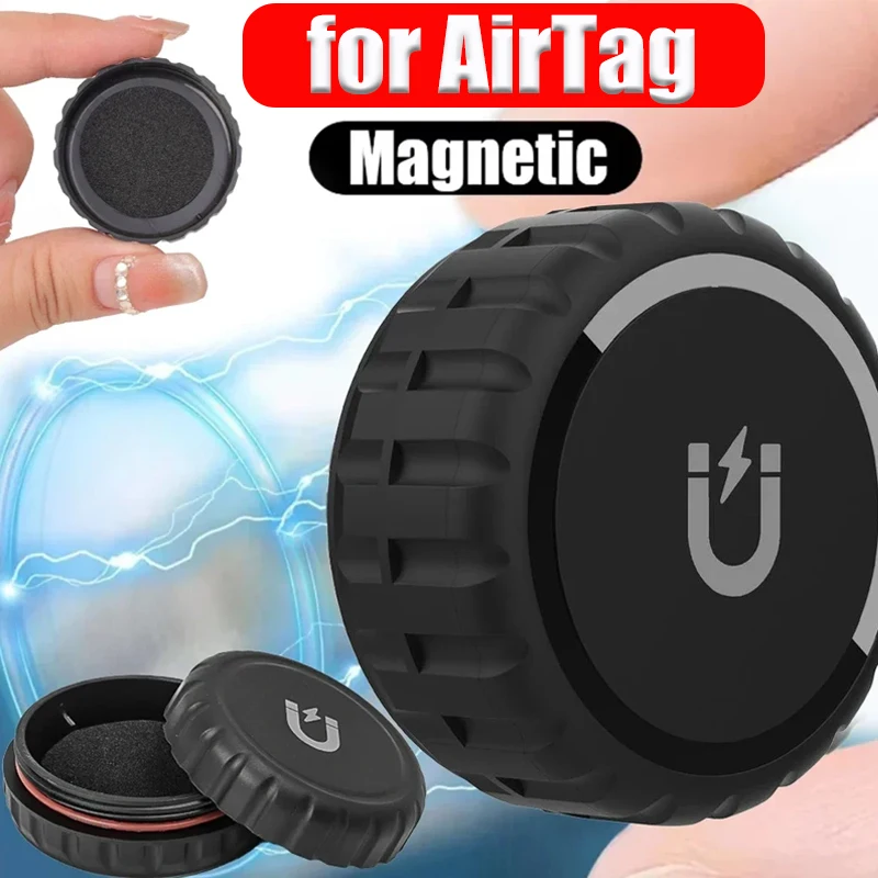 For Apple Airtag Holder Magnetic Protective Case Film Secure Tracker Anti-theft Magnet Storage for Apple AirTag Waterproof Case