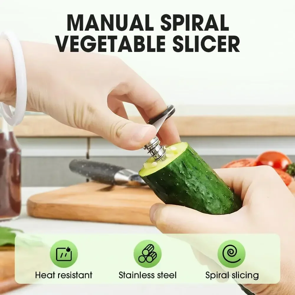 Piranha Spiral Cutting Machine Portable Spiral Cutter for Veggies Cucumber Potato Carrot Slicer Cutter