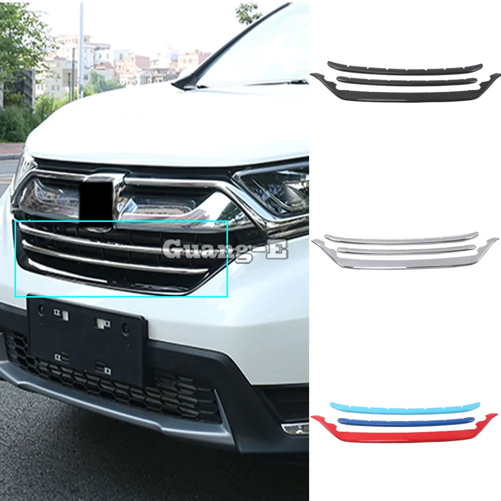 

Car Protection Detector Trim Engine Front Up Racing Grid Grill Grille Strip Frame For Honda CRV CR-V 2017 2018 2019 2020 2021