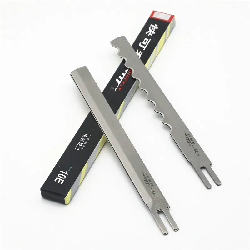 12pcs Quickly Straight Knife Electric Clippers Cloth Cutting Machine Cloth Slitting Machine Cutting Machine 10e10-Inch Blade