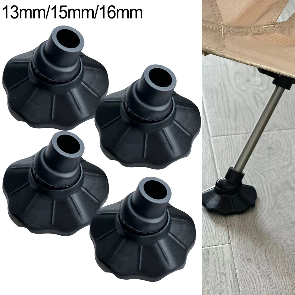 4pcs 야외 캠핑 의자 발 패드 의자 다리 매트 미끄럼 방지 안티 트랩 커버 접이식 의자 미끄럼 방지 발판