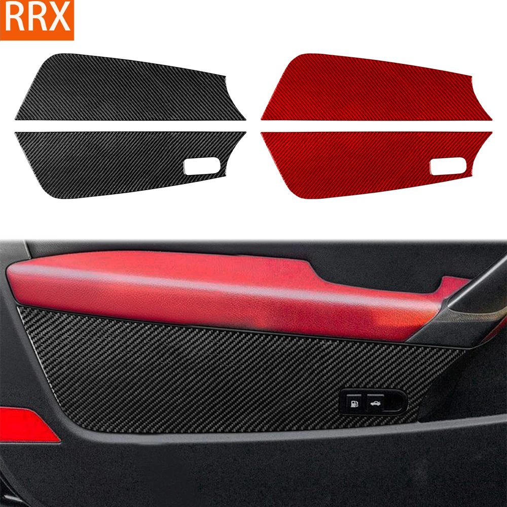 Autocollants en Fiber de carbone véritable pour Hyundai Genesis Coupe 2010 – 2016, panneau de protection des portes, accessoires de voiture, décoration intérieure