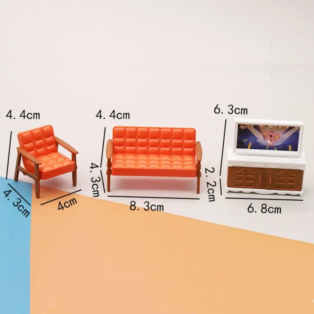 Nieuwe Mini Poppenhuis Meubels Plastic Multistyles Keuken Speelset Miniatuur Eettafel Slaapkamer