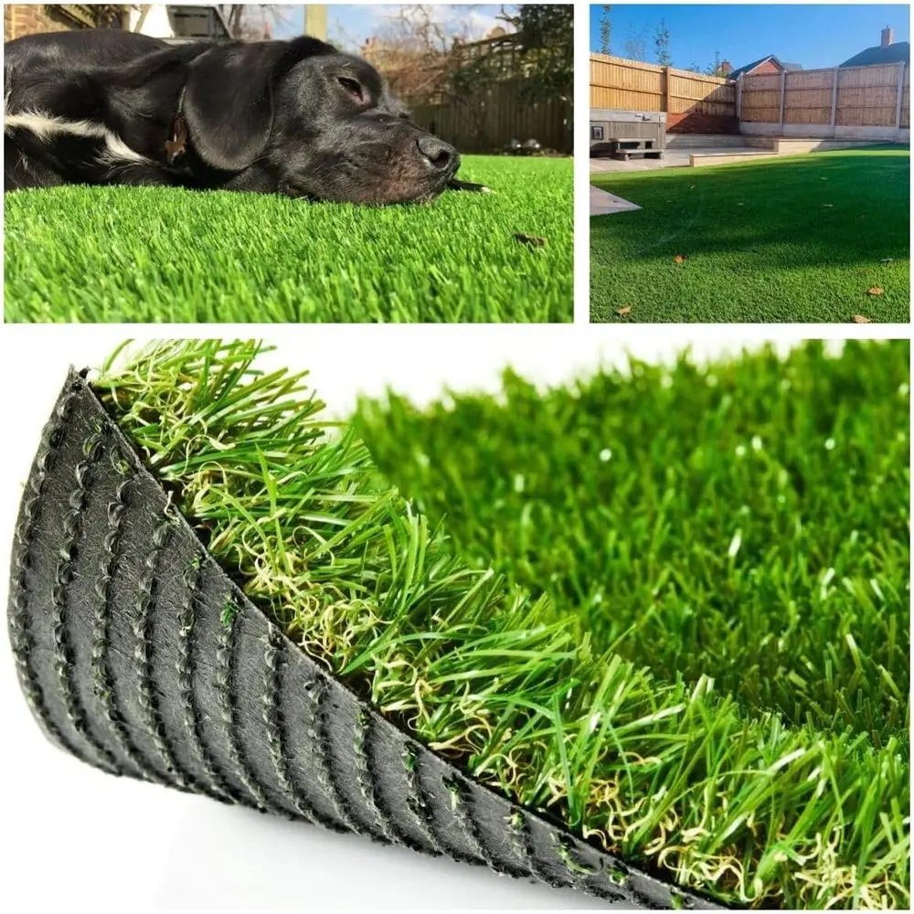

· Realistic Artiicial Grass Tur -9TX8T(72 Square T)- Thick ake Grass Pet Dog Mat Pad with Drain Holes- Indoor Outdoor Astrotur G