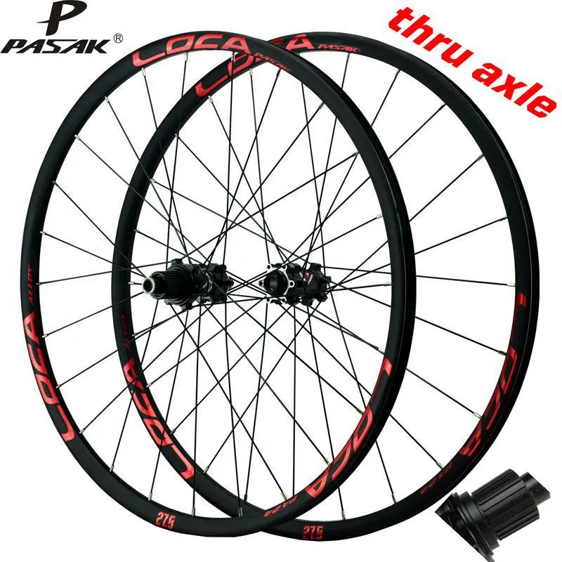 Mountain Bike Thru Axle Wheelset 26/27.5/29 Inch/700C Straight Pull Disc Brake Wheel Small Spline 12 Speed