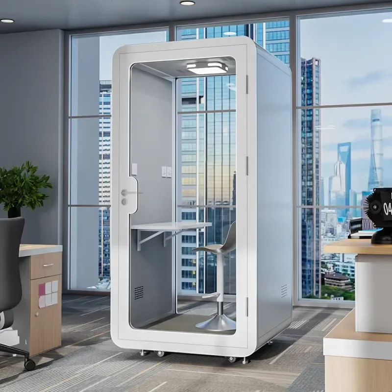 2026 Soundproof Cabin Movable Office Pod Sound Booth Phone Booth Office Silent Booth for Office Building