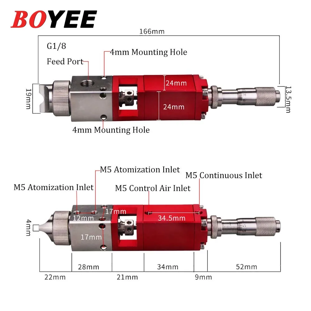 3811 Automatic Sprayer Nozzle Precision Pneumatic Spray Gun Spray Valve dispensing valve Fan-shaped spray