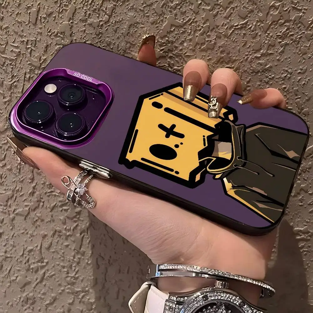 الكرتون ورقة رجل نمط الحالات الهاتف آيفون 17 16e 15 14 13 12 11 زائد برو ماكس ProMax الملونة يغطي