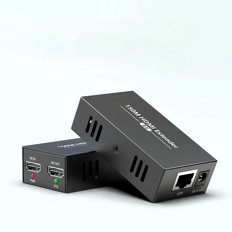 1TX to 1RX HDMI Extender for Cat5/6, 60/150M. 1080p@60Hz, Full EDID Transmit. Meeting-ready, HDMI 1.3 & HDCP 1.2, Local Loopout