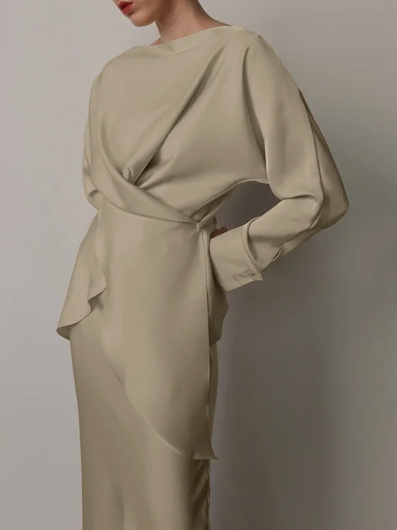 

Комплект длинной юбки Sve, длинная юбка длиной f, модный женский ансамбль, полиэфирная ткань, коллекция весеннего сезона