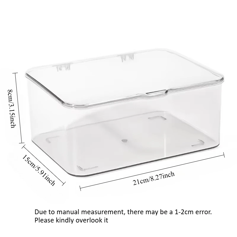 Acrylic Clear Storage Organizer Box - Clamshell Design for Home, Office Essentials with Multi-Purpose Stationery Organizers