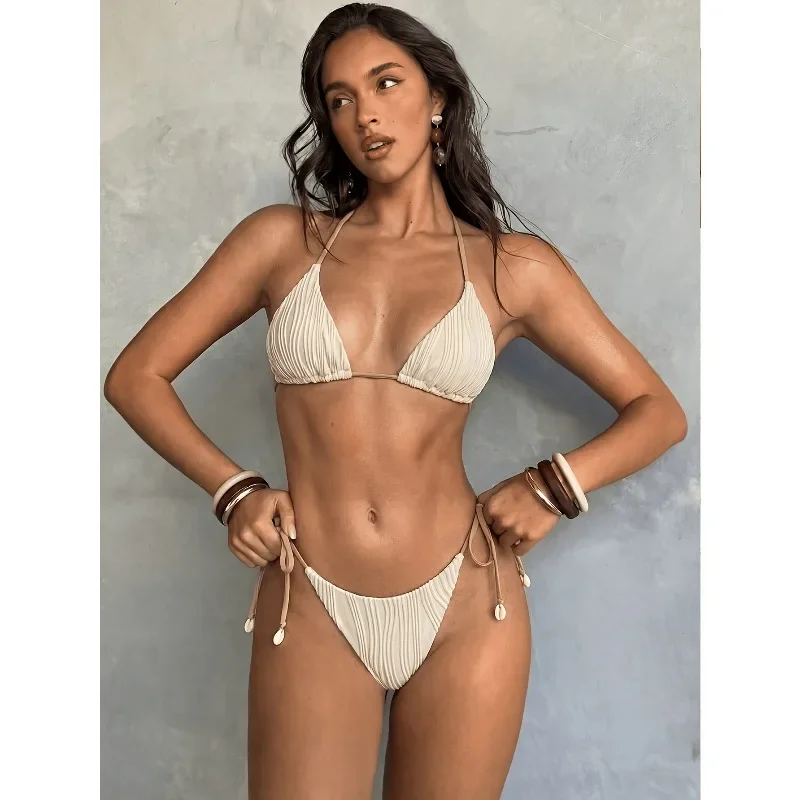

New fashion casual swimsuit with chest pad sexy women's split swimsuittv