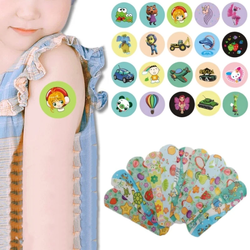 20-100Pcs Kids Children Round Band Aid Vaccinum Syringe Injection Orifice Hole Patch Wound Plaster Waterproof Adhesive Bandages