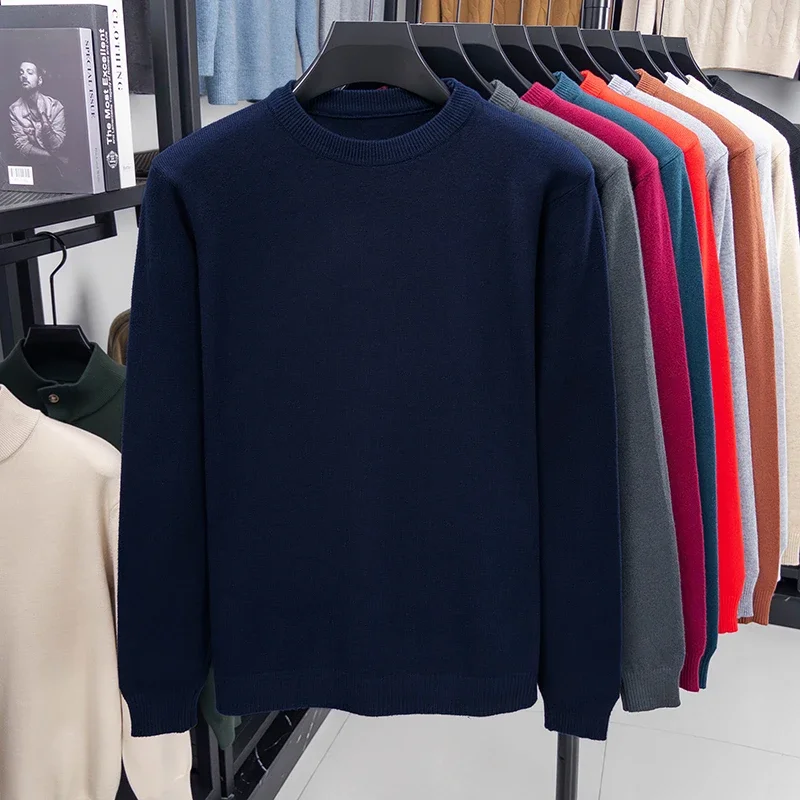 2025 جديد الرجال سترة غير رسمية جولة الرقبة طويلة الأكمام محبوك سترة الماس نمط قمة الموضة تنوعا #6