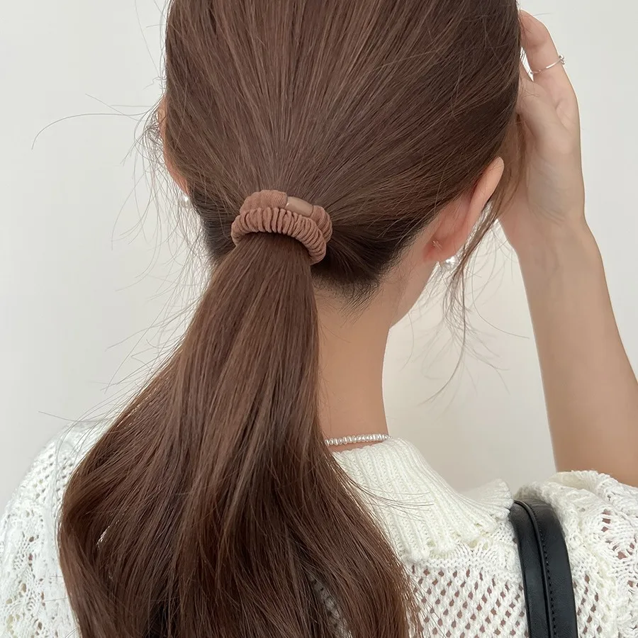 Bandas básicas para el cabello para mujeres y niñas, diadema elástica de colores sólidos simples, lazos para el cabello, accesorios para el cabello, soporte para cola de caballo, 9 piezas por juego