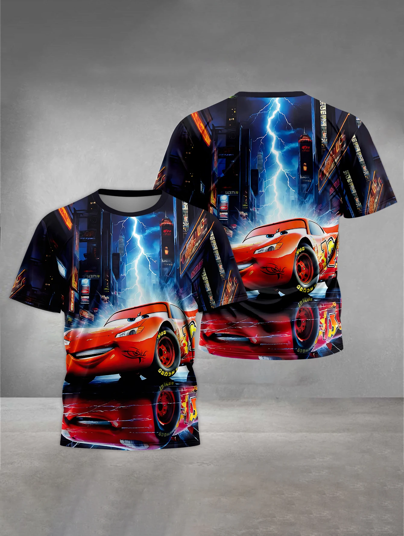 Lightning McQueen Print Baby Clothing 5 to 14 Years Male Outdoor Clothes for Children Boy Girl Child T-Shirt Top Shirts