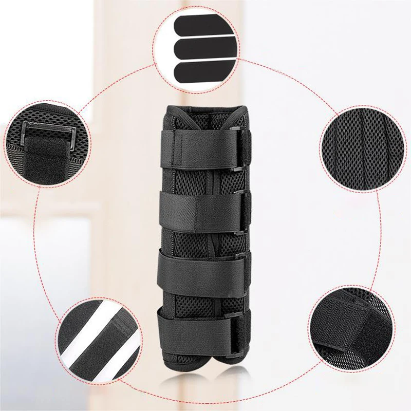 1 قطعة ذراع الأطراف العلوية جبيرة ثابتة هدفين امتصاص العرق الكوع لوح فولاذي دعم ثابت أدوات حامي اليد التدريب #4