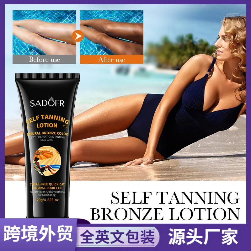 SADOER Self Tanning Lotion Self Tanner Flawless Self Tanning Lotion Fake Tan Sunless Tanner Face Body Not Block Body Care