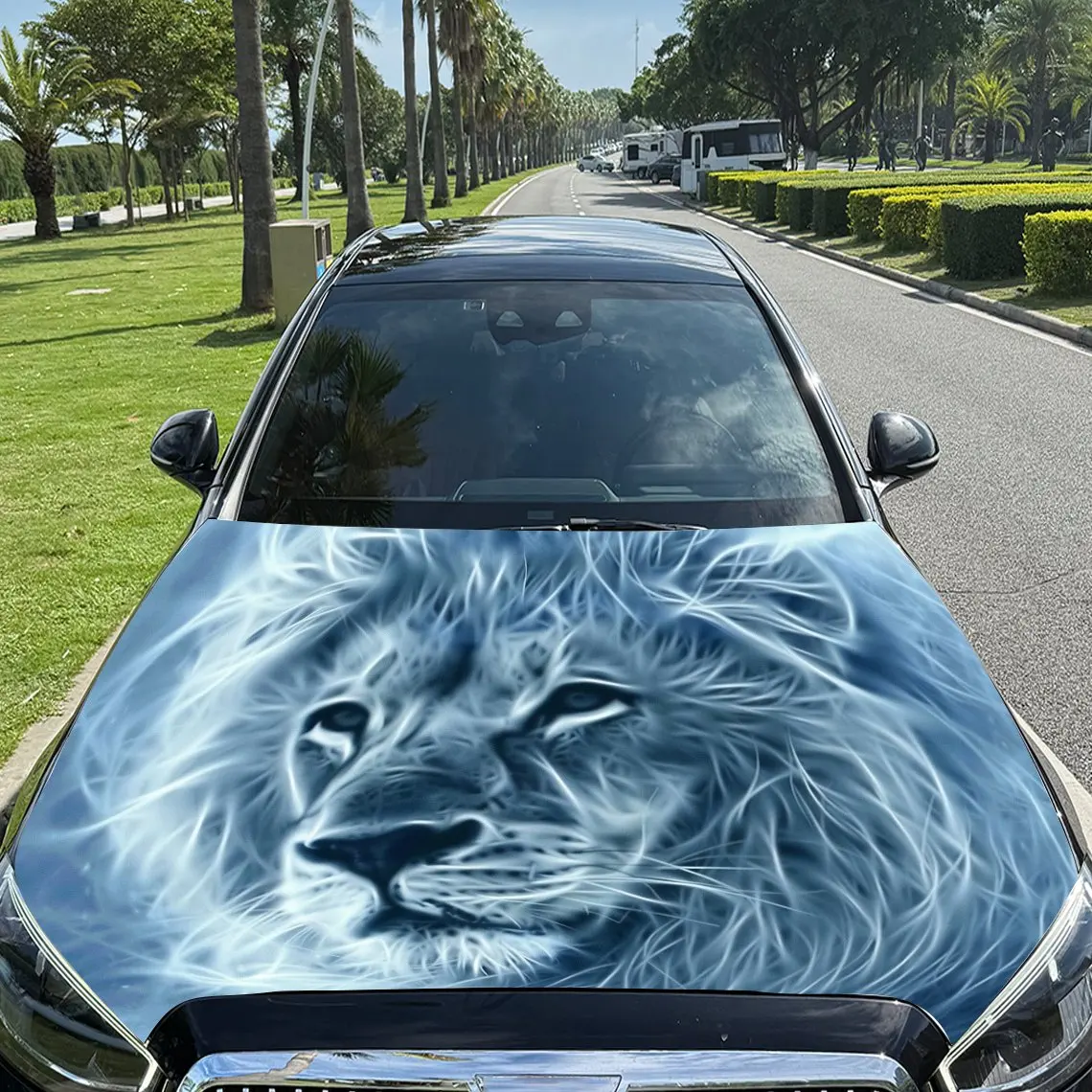 

Abstract Lion Car Hood Stickers,Car Decoration Stickers,SUV And Truck Stickers,Car Parts,High-quality Gifts For Car Enthusiasts