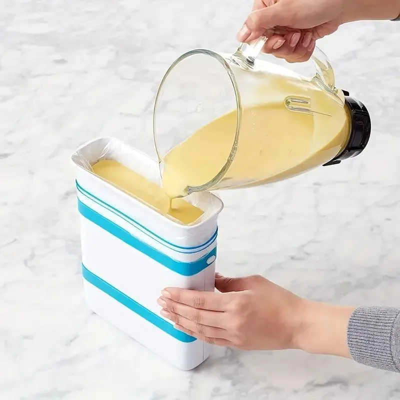 Qeuhehdi Food Block Maker 3D Soup Freezing Mold Kitchen Ice Making Tool Food Freezer Container Molds for Soup Broth Sauce Butter
