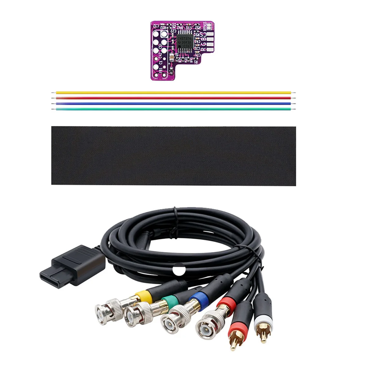 Cavo N64 RGB MOD+RGB per console N64 NTSC Chip modulo RGB per modulo di uscita RGB modificato Nintendo 64 NTSC